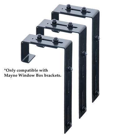 MAYNE Mayne Adjustable Deck Rail Bracket 3-pack 3833